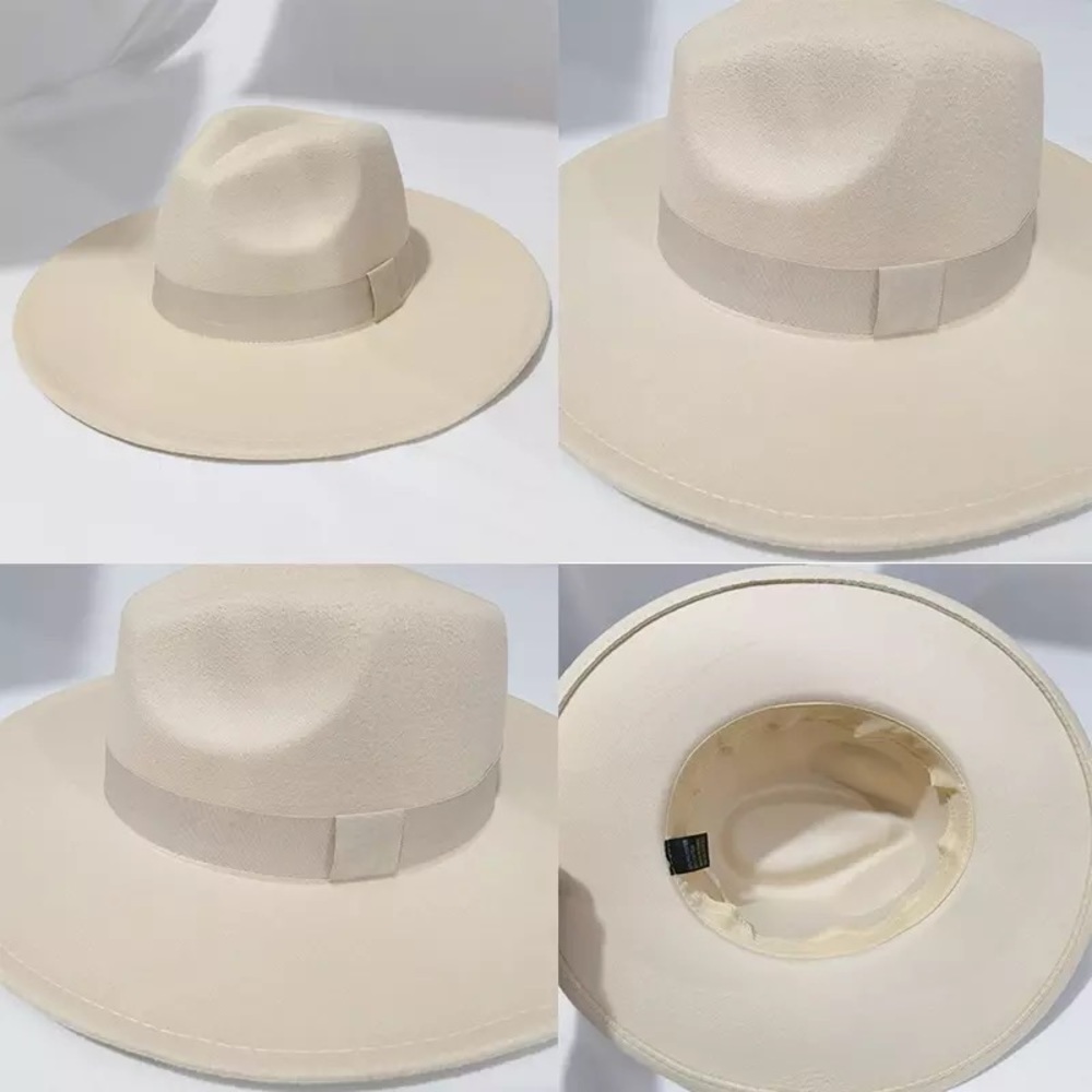 new cream felt hat
